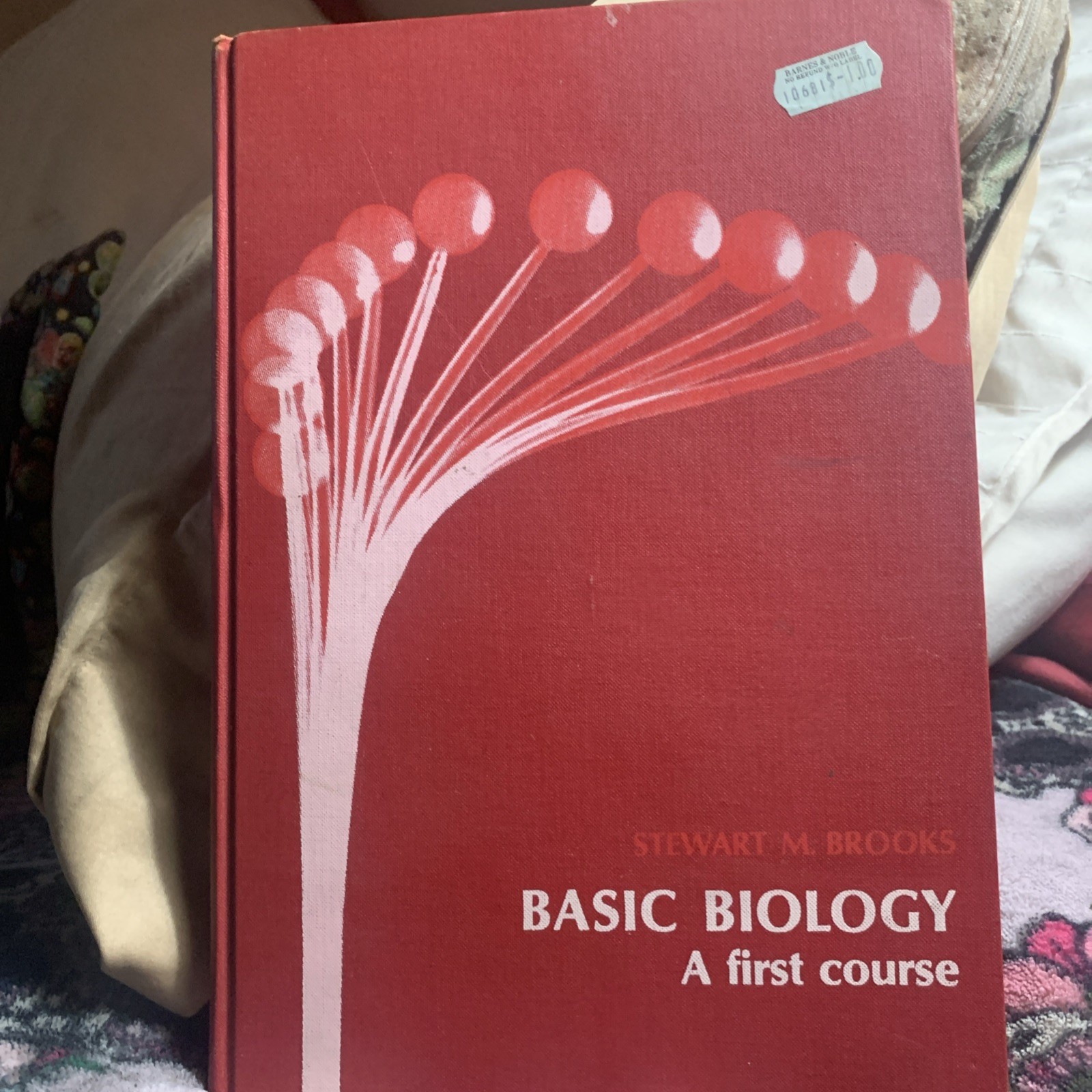 Basic Biology A First Course by Stewart M Brooks 1972 Vintage Hardcover Book