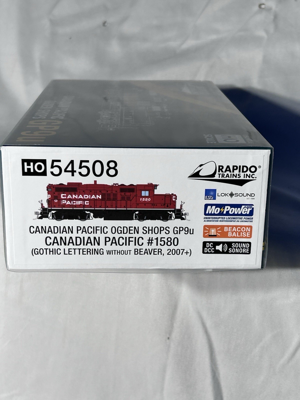 Cool Rapido CP Rail GP-9u Loco #1580 HO DCC/Sound/Beacon/Uninterr. Power Cool Rapido CP Rail GP-9u Loco #1580 HO DCC/Sound/Beacon/Uninterr. Power