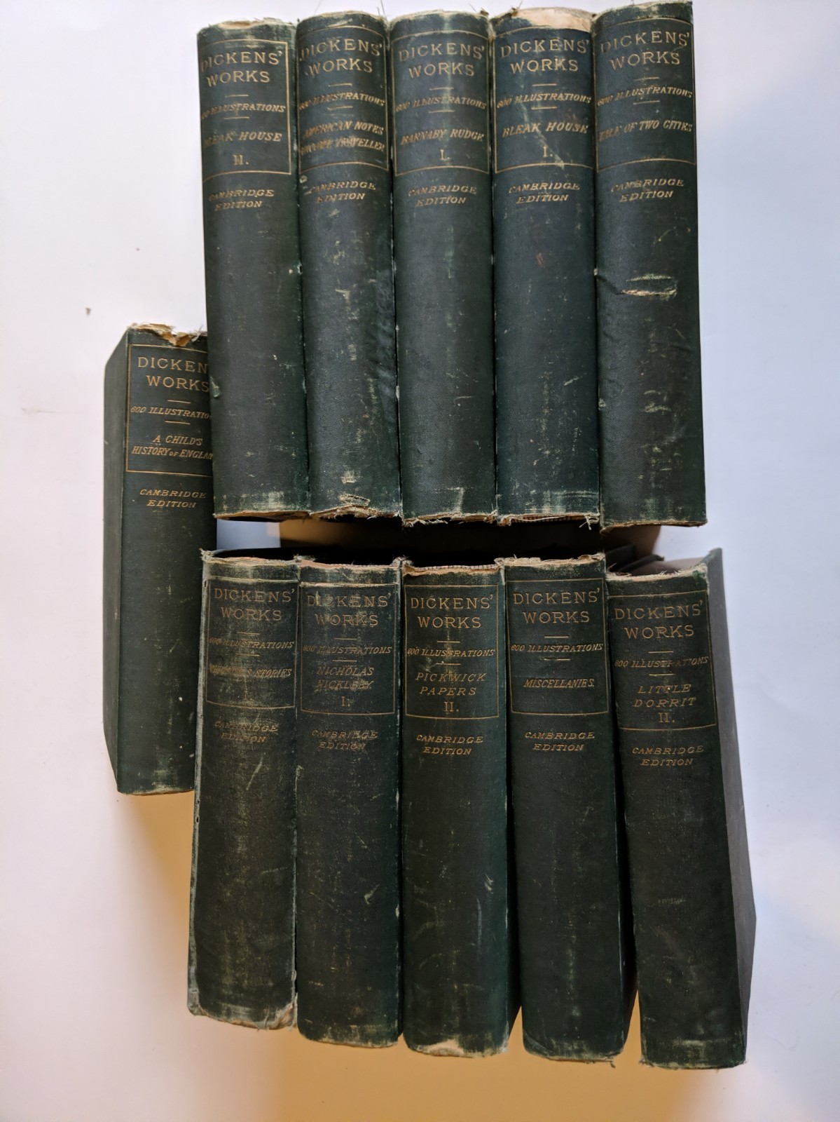 Charles Dickens Complete Works 11 Vol Cambridge Edition Set 1882 Antique Books