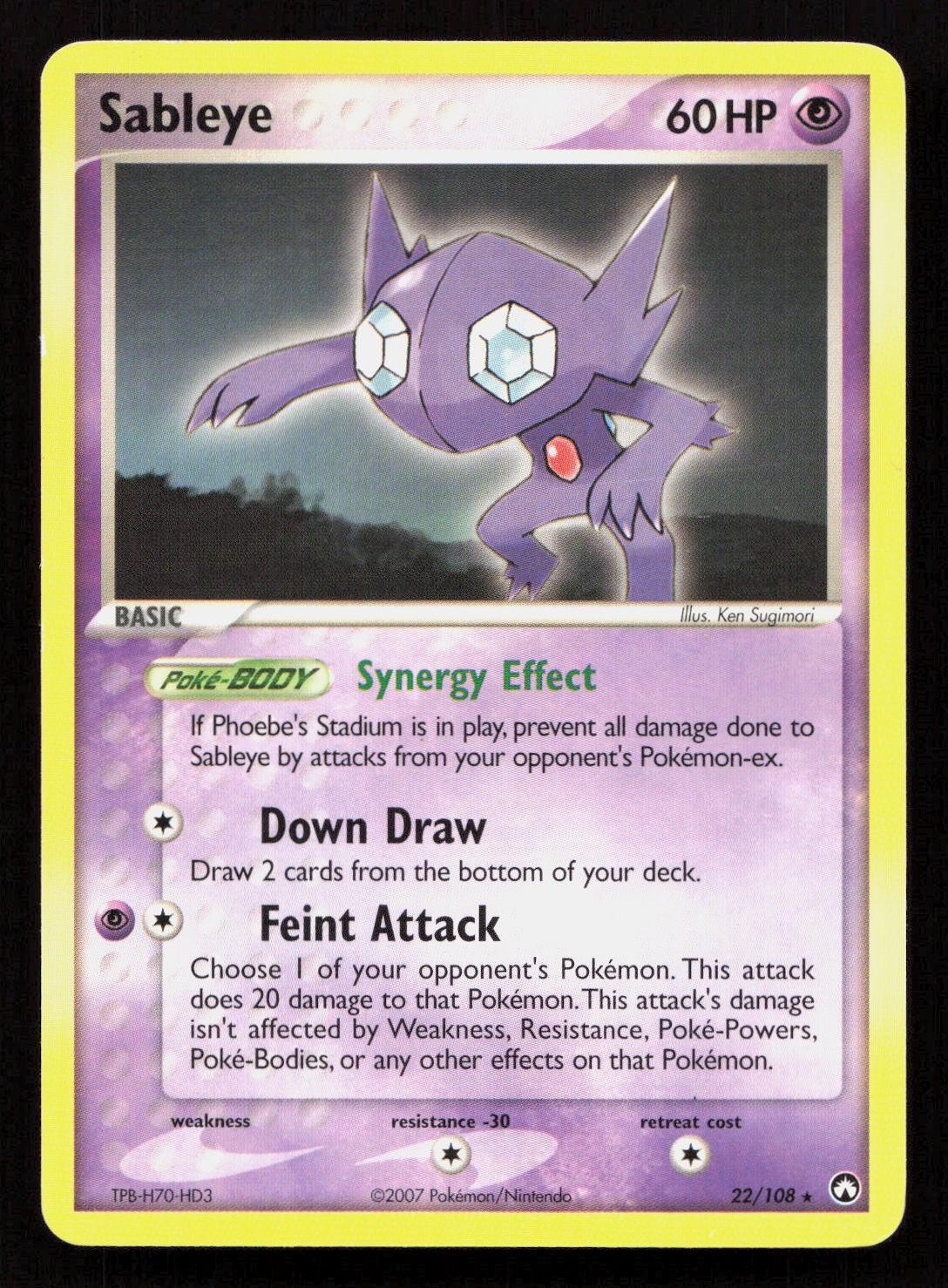 Pokemon SABLEYE 22/108 POWER KEEPERS