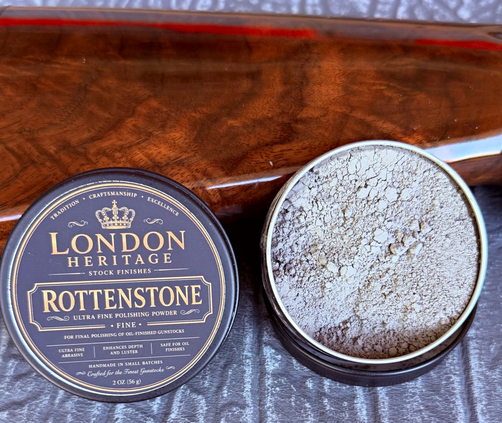 London Heritage Rottenstone Ultra Fine Wood Finishing Polishing Powder Tin