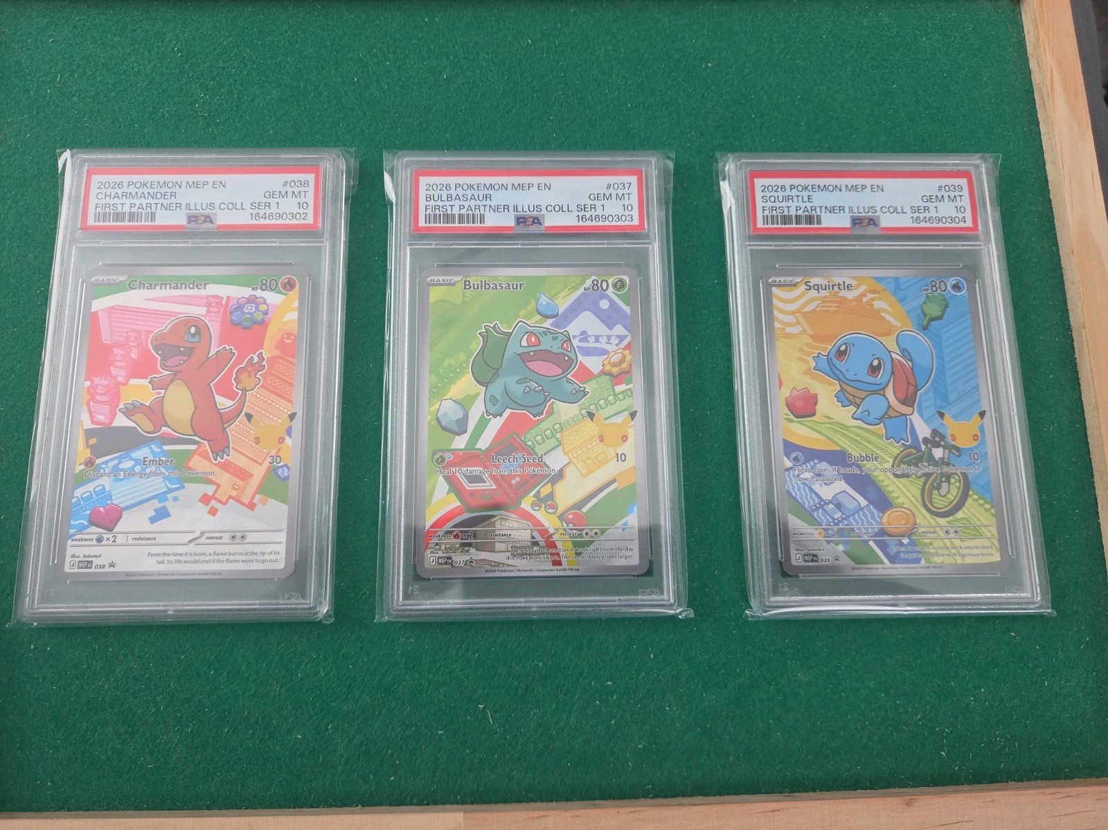 PSA 10 SEQUENTIAL Pokemon First Partner Illustration Collection Series 1 Kanto