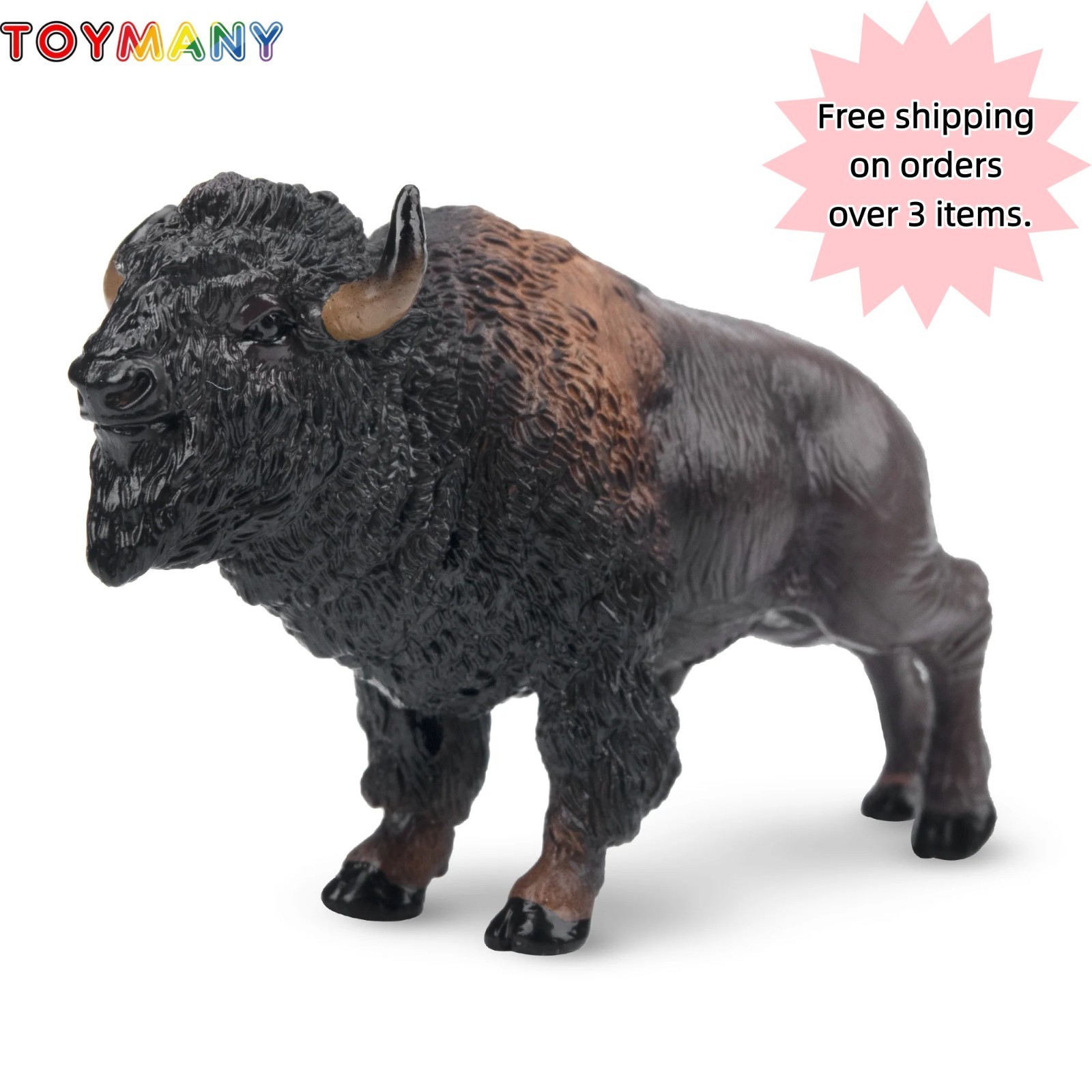 Toymany Mini American Bison Figurine Toy - Small Size Toymany Mini American Bison Figurine Toy - Small Size