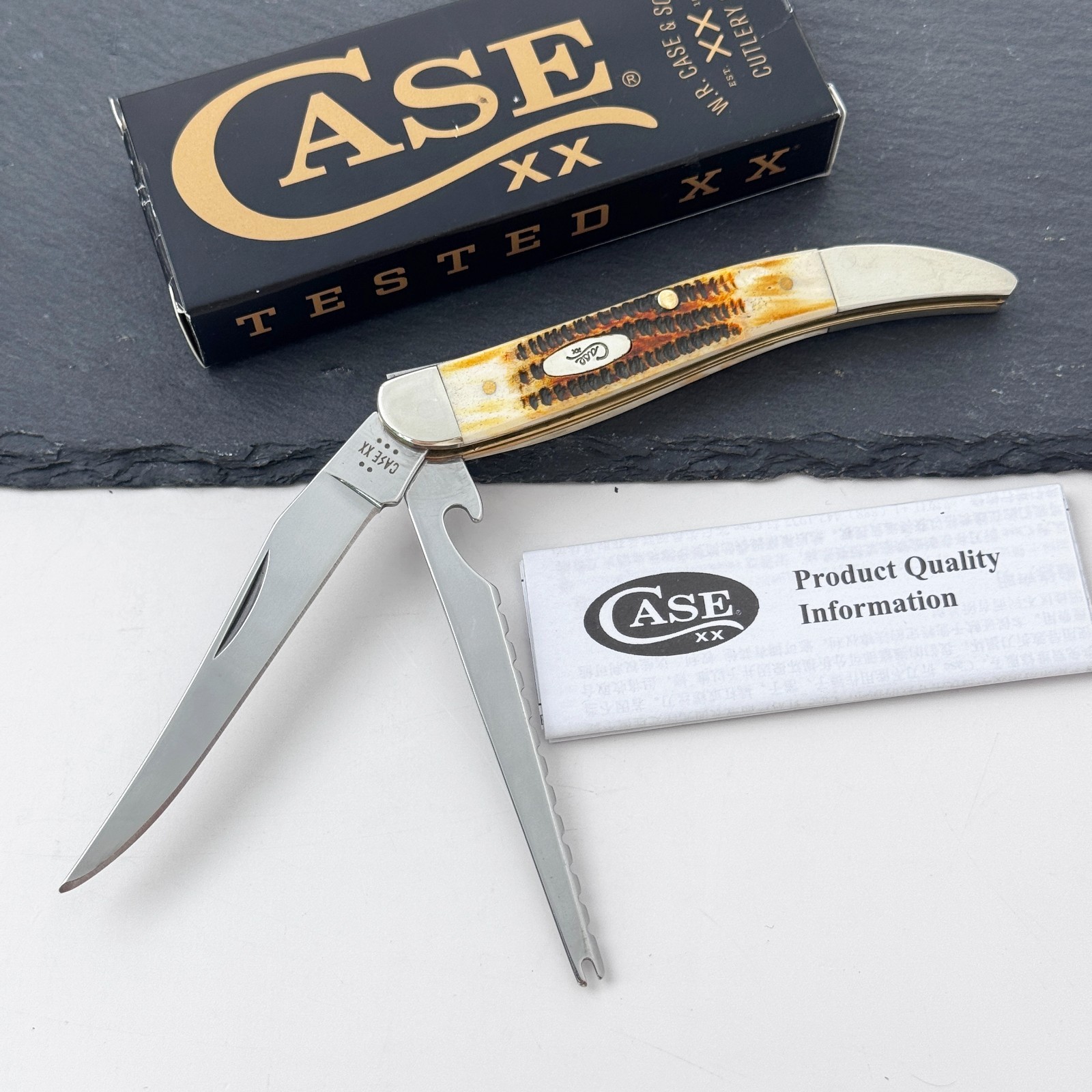 Case XX 65340 Fishing Knife 6.5 Bonestag Stainless Steel Pocket Knife