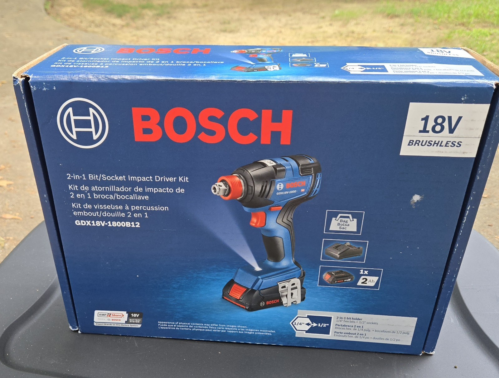 Bosch GDX18V-1800B12 18V Impact Driver Kit