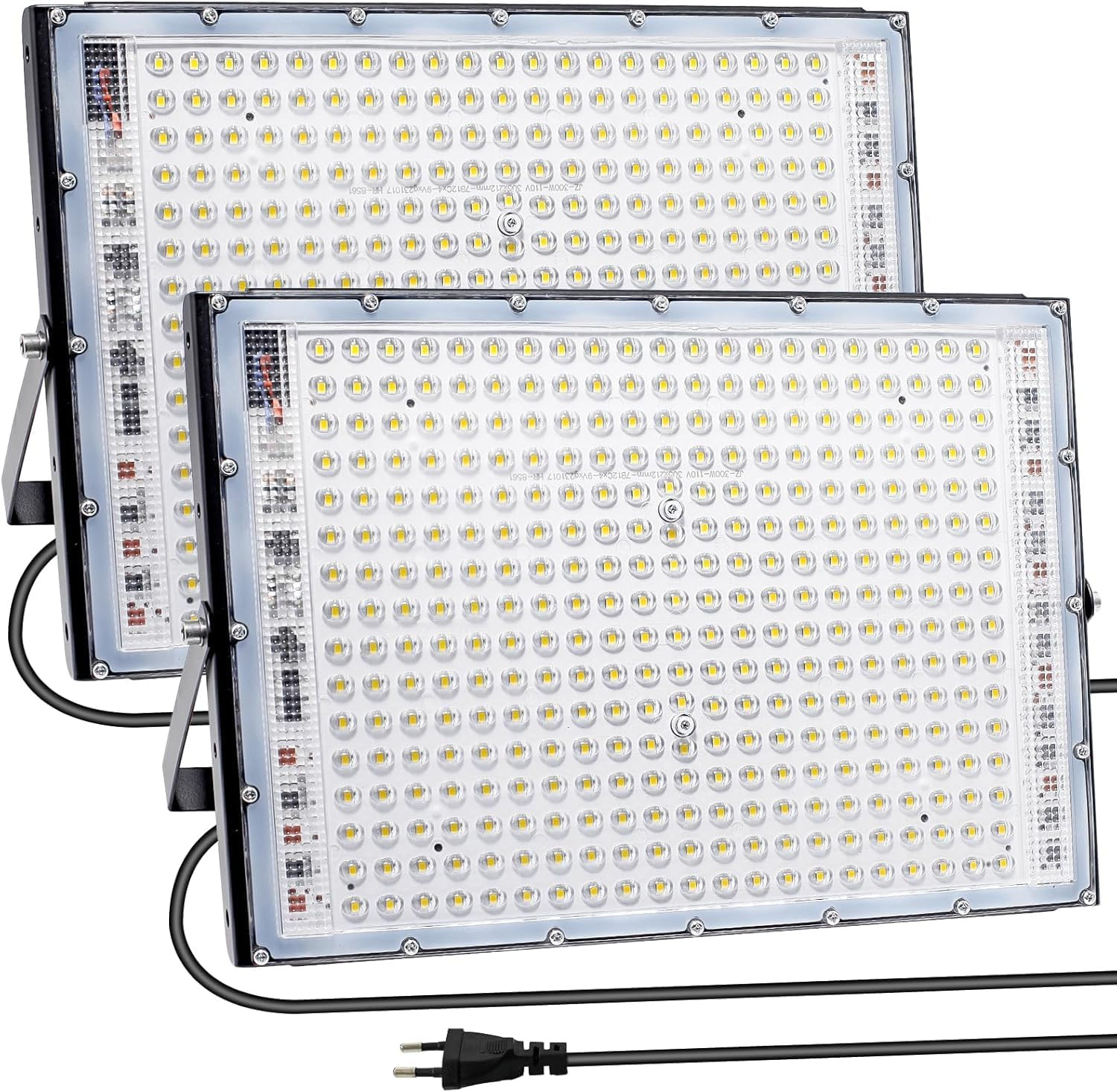 300W LED Flood Light Outdoor, 2 Pack 30000LM LED Floodlight 6500K Daylight White 300W LED Flood Light Outdoor, 2 Pack 30000LM LED Floodlight 6500K Daylight White