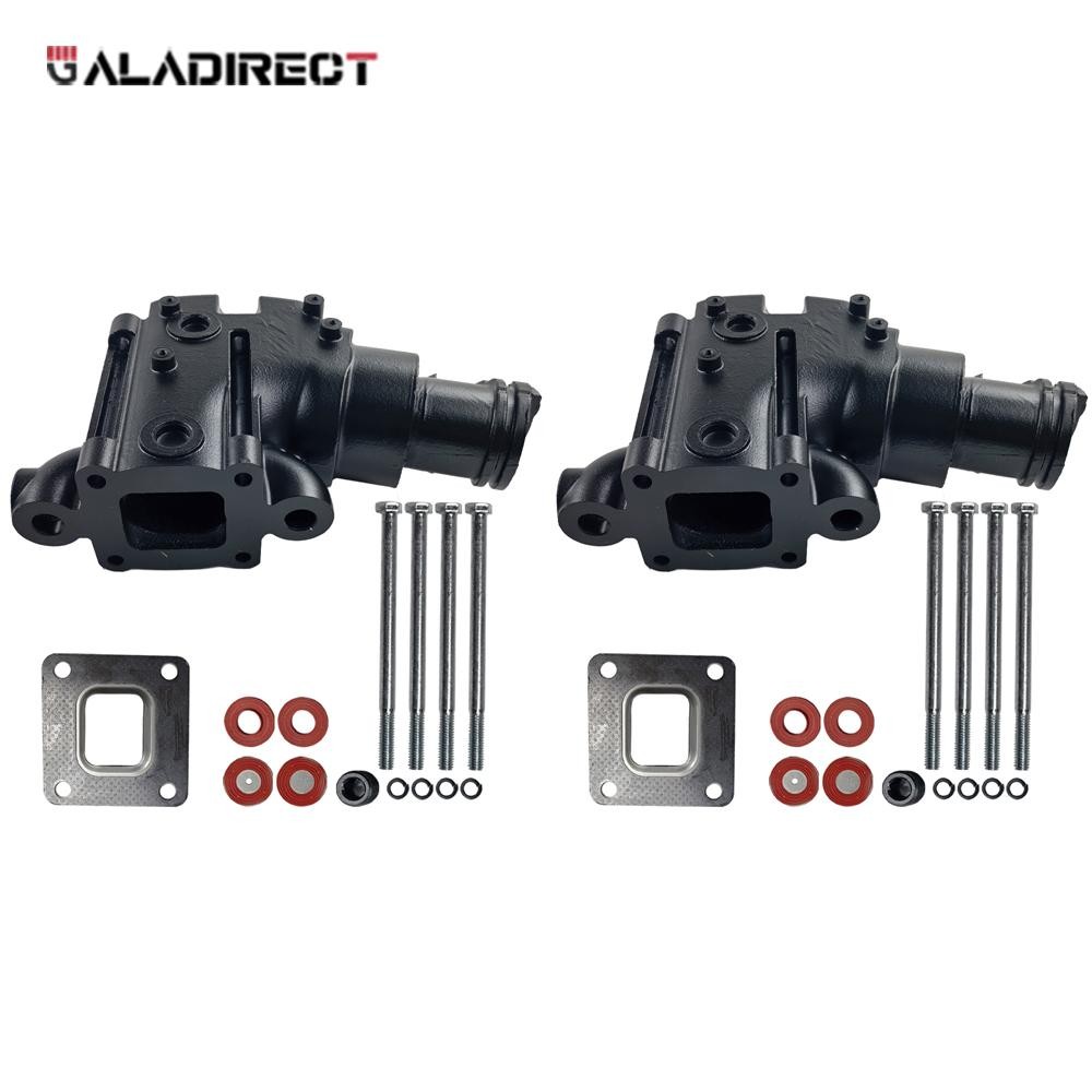 Pair Exhaust Manifold Riser 864591T02 Dry Joint 4.3 5.0 5.7 For Mercruiser v6v8
