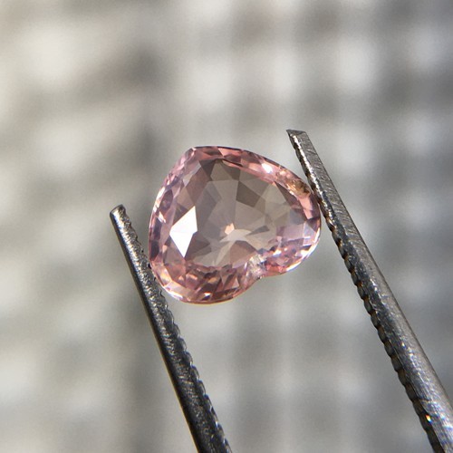 1.26 ct Natural Unheated Orangish Pink Padparadscha | Heart | AGCL Certified