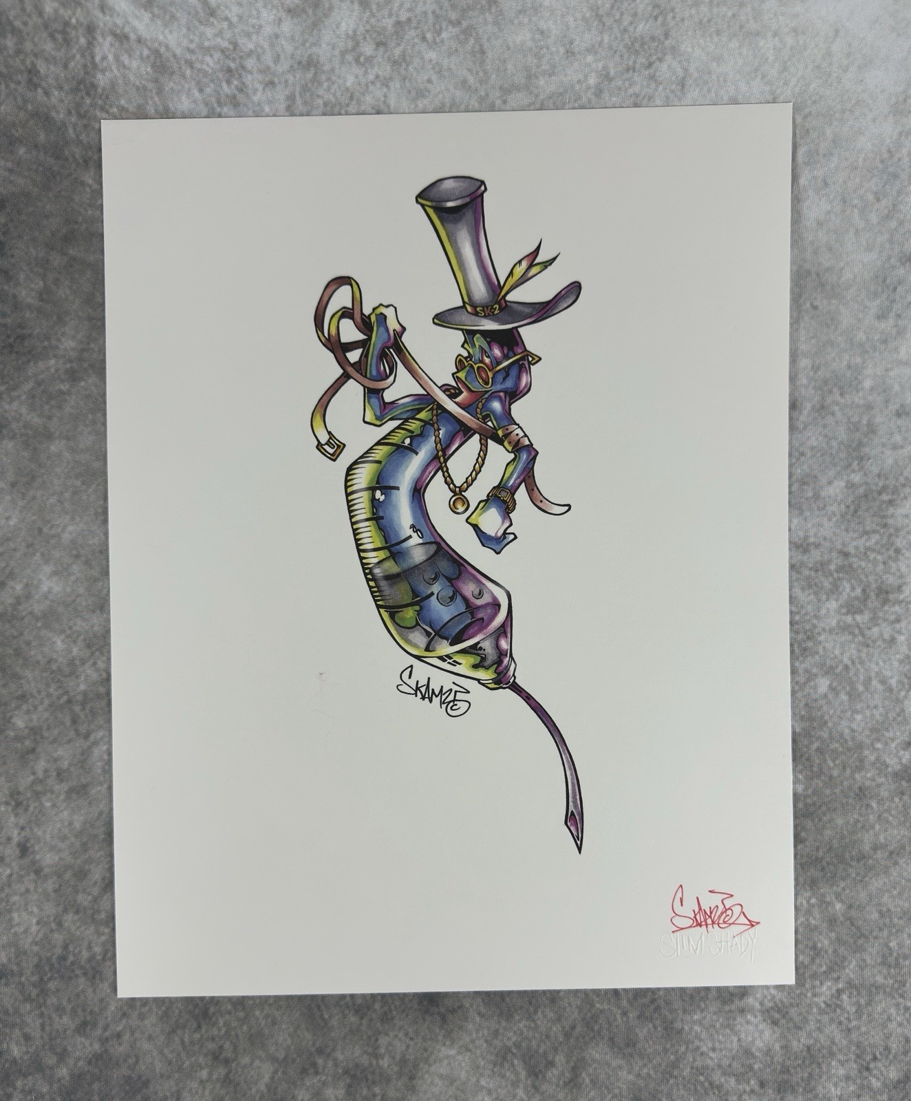 Eminem Slim Shady LP Portfolio Mr. Needle Print Signed By Skam2