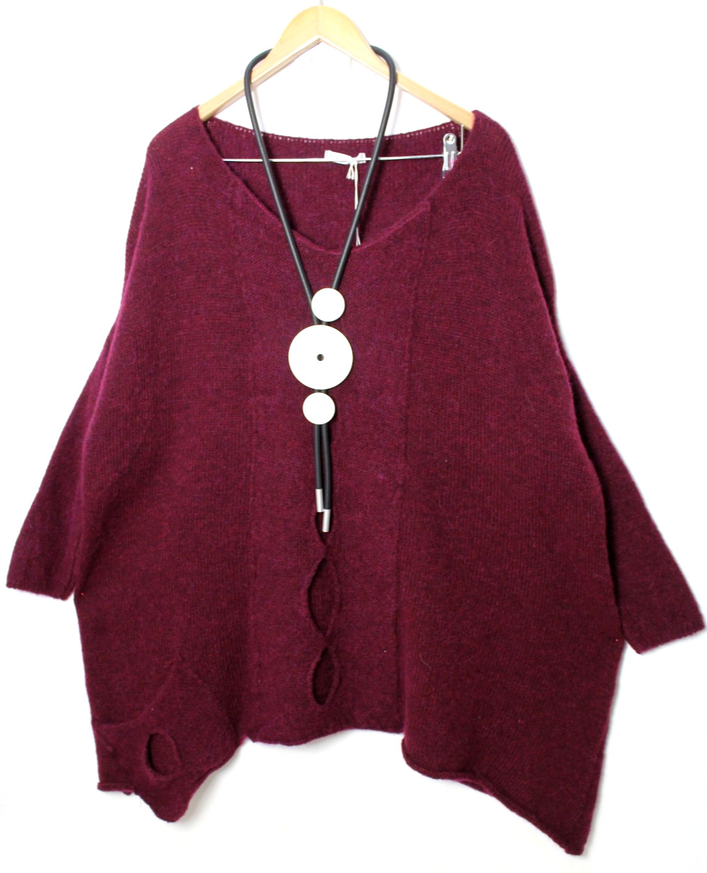 Moonshine Jumper 48 50 52 Oversized Lagenlook Berry Purple New