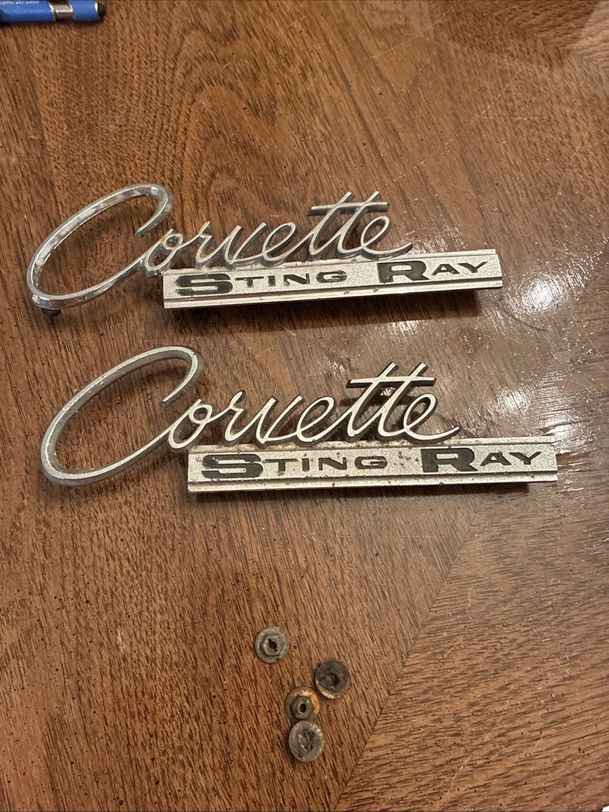 2  Vintage 1963 1964 1965 Corvette Sting Ray Emblem 3797414 Original GM