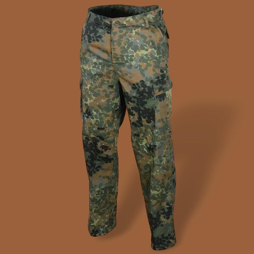 GERMAN FLECKTARN CAMOUFLAGE PANTS MILITARY BDU CARGO 6 POCKET FATIGUE TROUSERS GERMAN FLECKTARN CAMOUFLAGE PANTS MILITARY BDU CARGO 6 POCKET FATIGUE TROUSERS