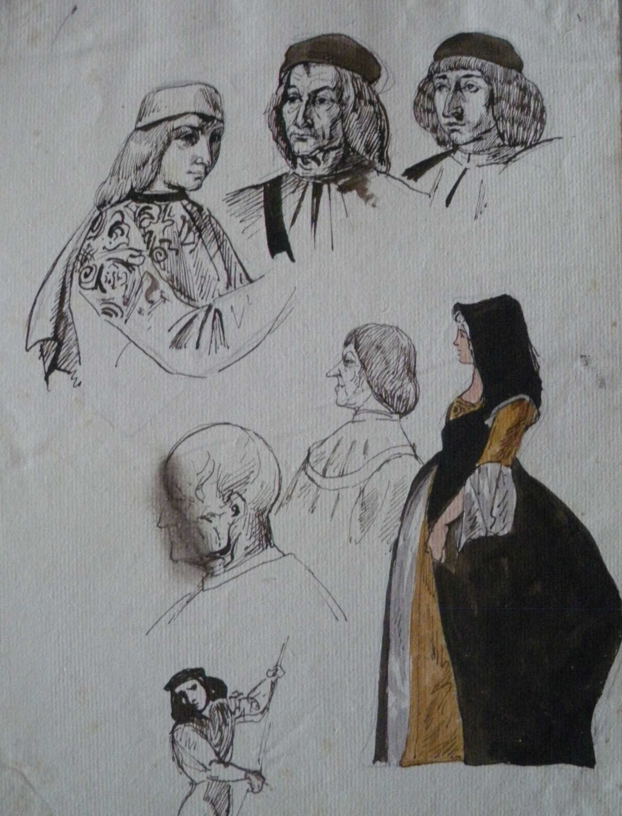 Hippolyte Poterlet (1803-1835) - ink - studies