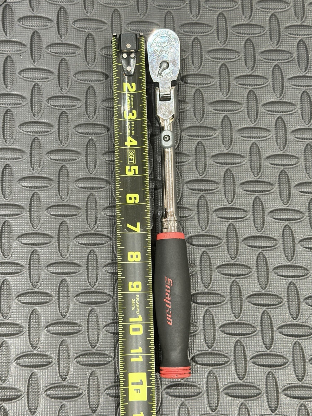 USED SNAP ON FHX80A 3/8 DRIVE DUAL 80 SOFT GRIP LOCKING FLEX HEAD RATCHET RED