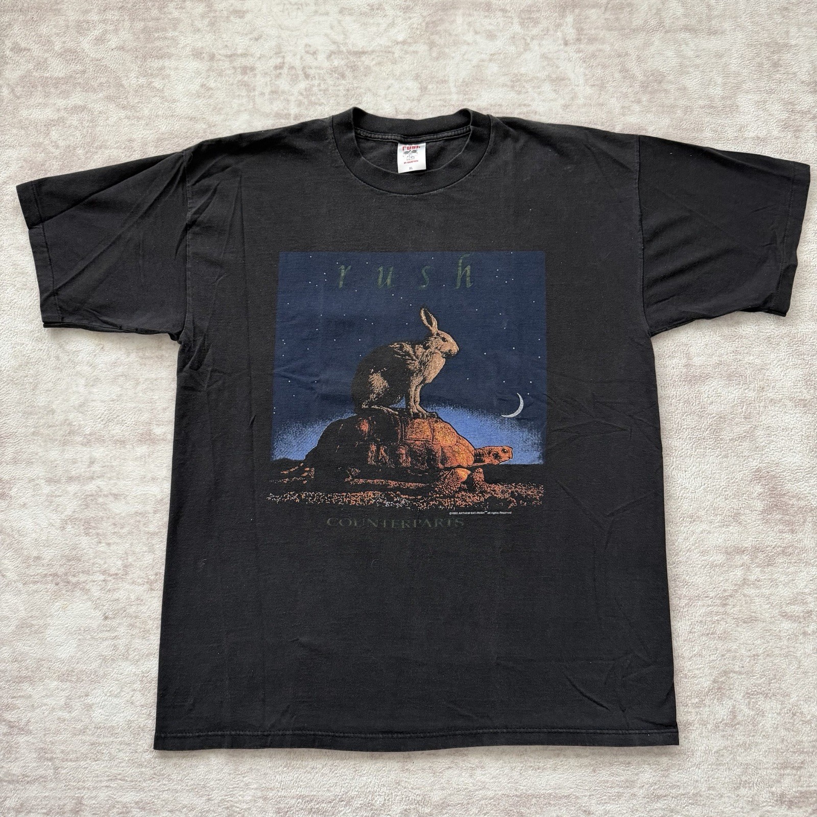 Vintage Rush Counterparts M Rock Band Tour T-Shirt Size XL By Showtech Vintage Rush Counterparts M Rock Band Tour T-Shirt Size XL By Showtech