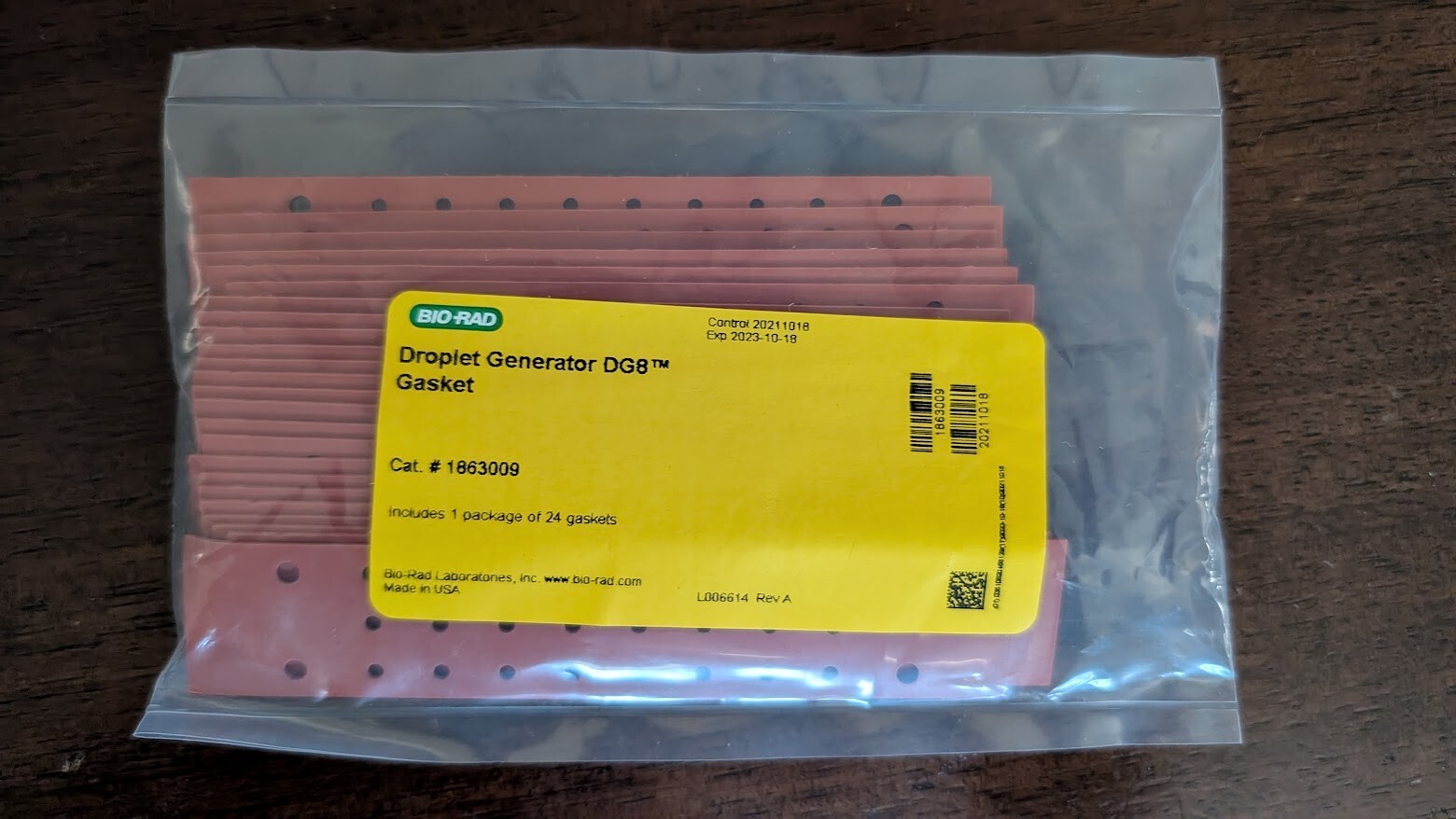 Bio-Rad Laboratories 1863009 Droplet Generator DGB Gaskets 1 Pack of 24 New