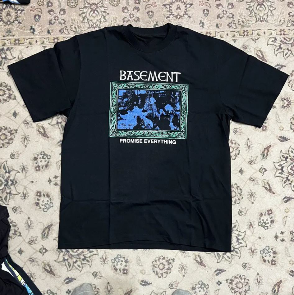 Basement Band UK hardcore ShortSleeve Black Shirt Cotton Full Size S-5XL