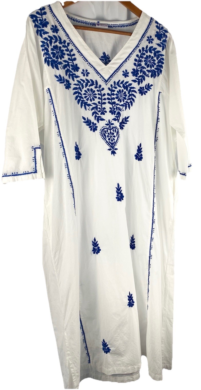 Sevya Handmade Long Dress Embroidery One Size Boho Ceremony Festival Sevya Handmade Long Dress Embroidery One Size Boho Ceremony Festival