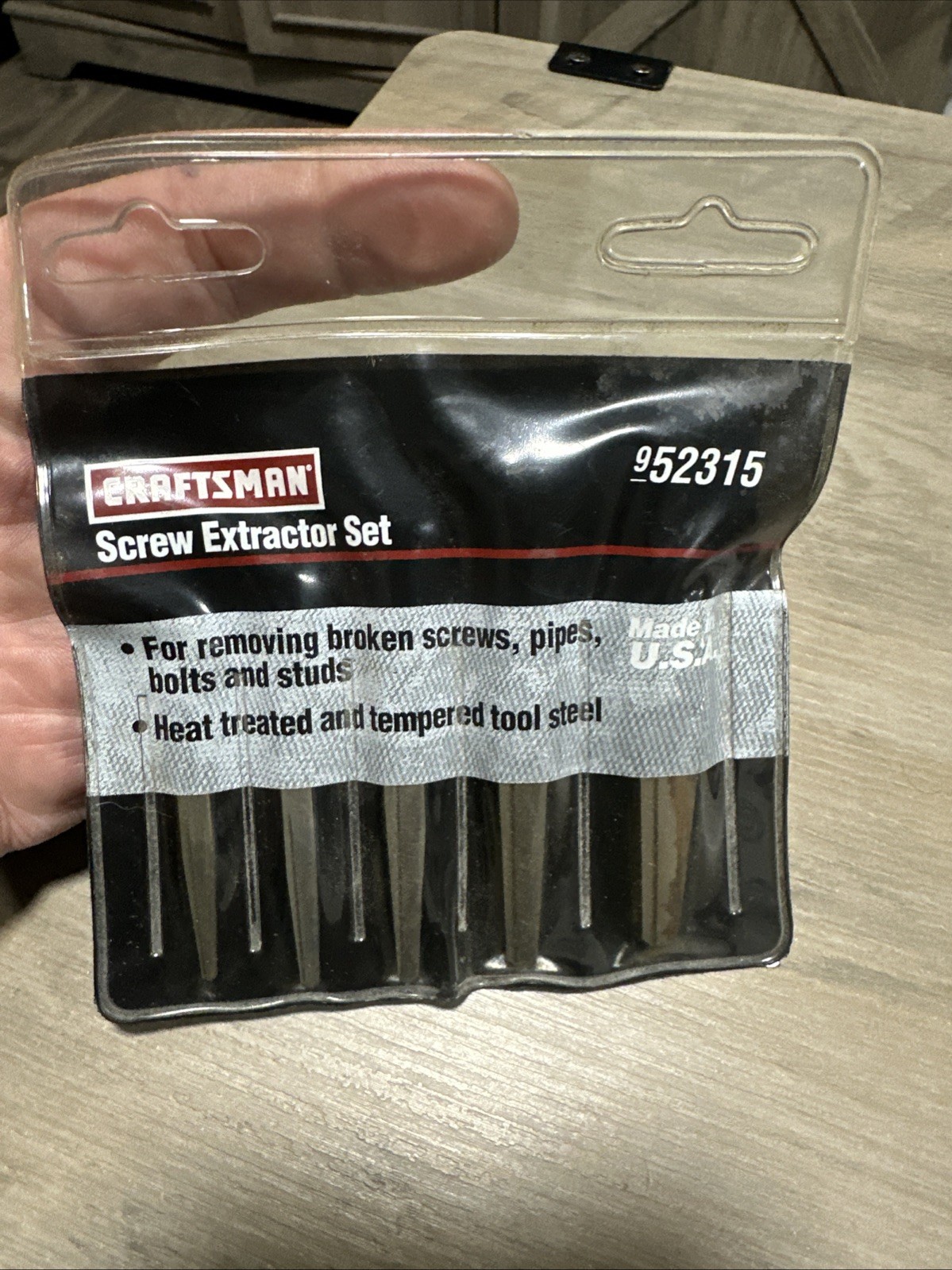 Craftsman Screw Extractor Set 5 Pc #52315 Vintage, made in USA