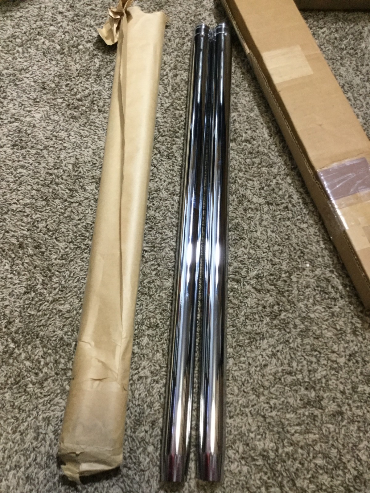 Front Fork Inner Tube Harley-Davidson XL Sportster 1984 Set Chrome OEM NEW