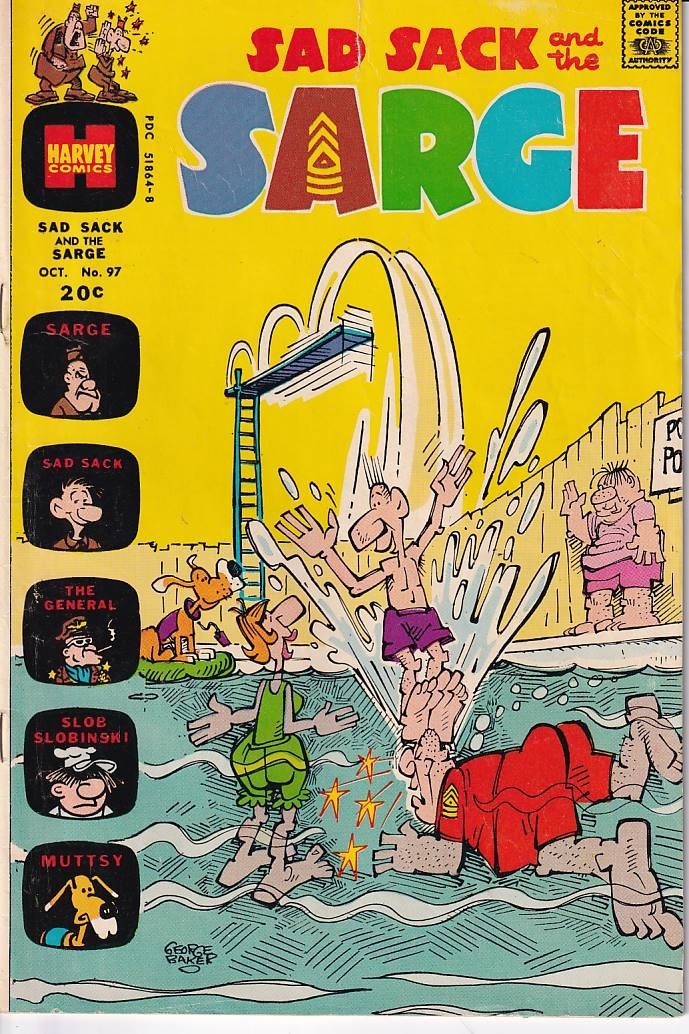 42489: HARVEY COMICS SAD SACK AND THE SARGE #97 VG Grade