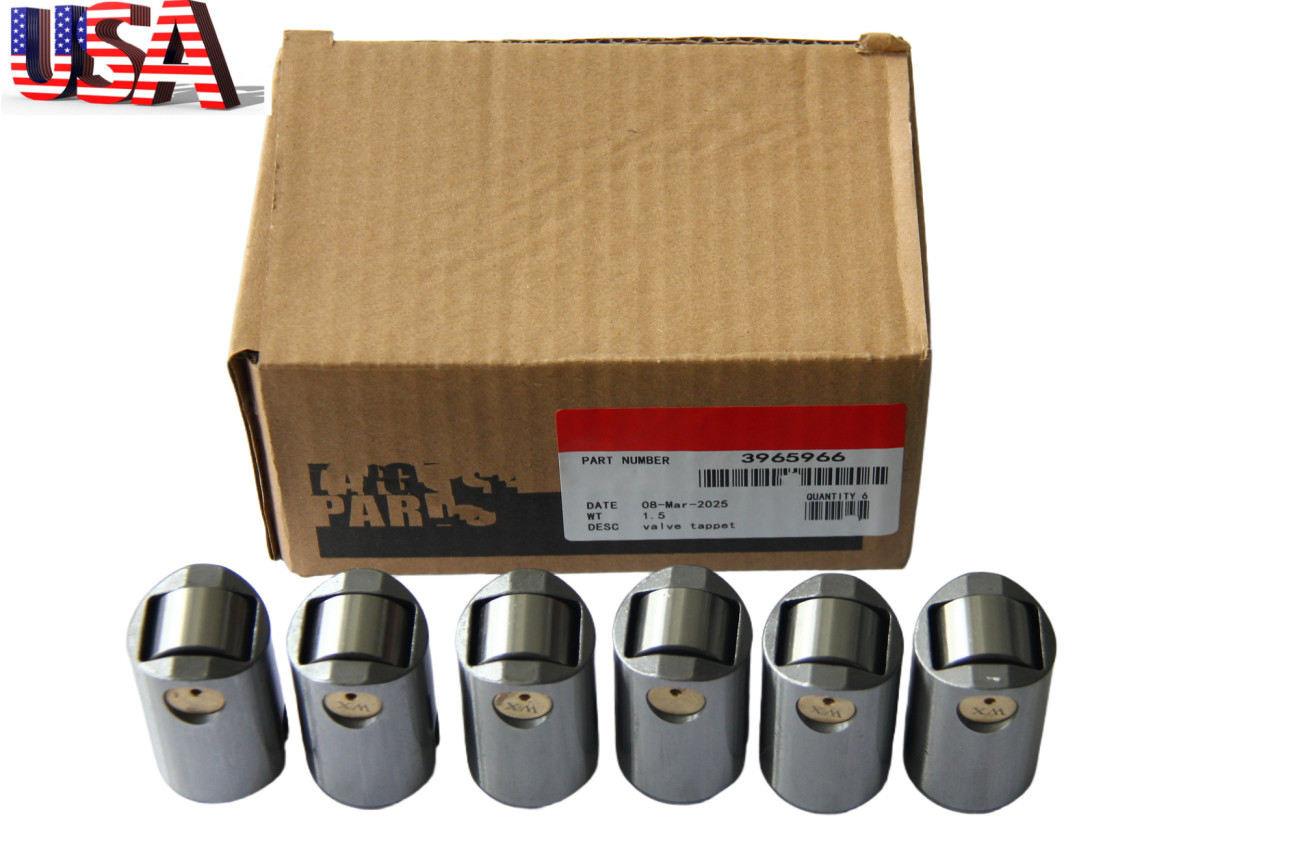 6PCS Valve Tappet 3965966 FOR Cummins 6B5.9 6C8.3 B4.5 B6.7 CM2350 B121B 6PCS Valve Tappet 3965966 FOR Cummins 6B5.9 6C8.3 B4.5 B6.7 CM2350 B121B