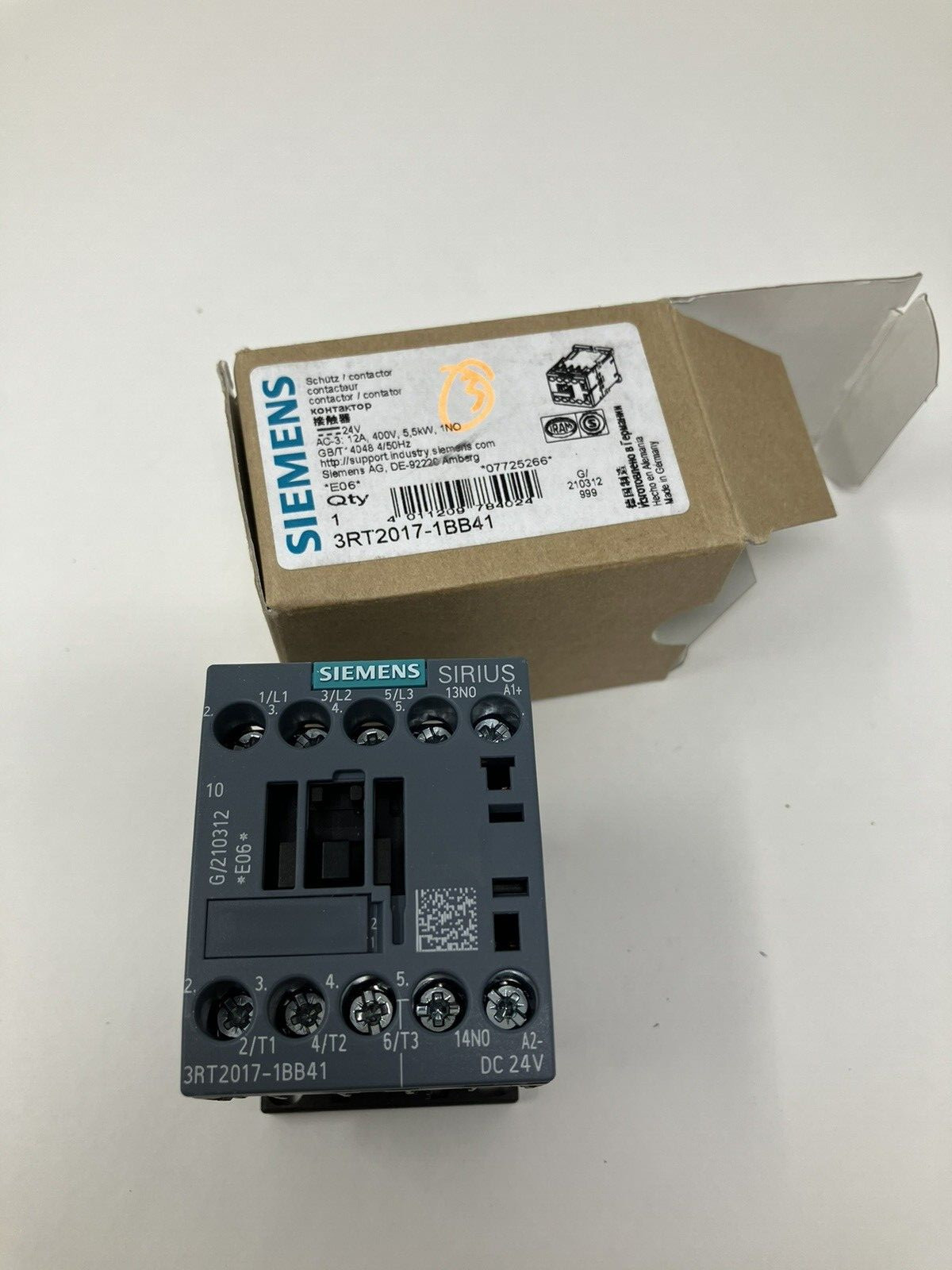 New Siemens 3RT2017-1BB41 Contactor