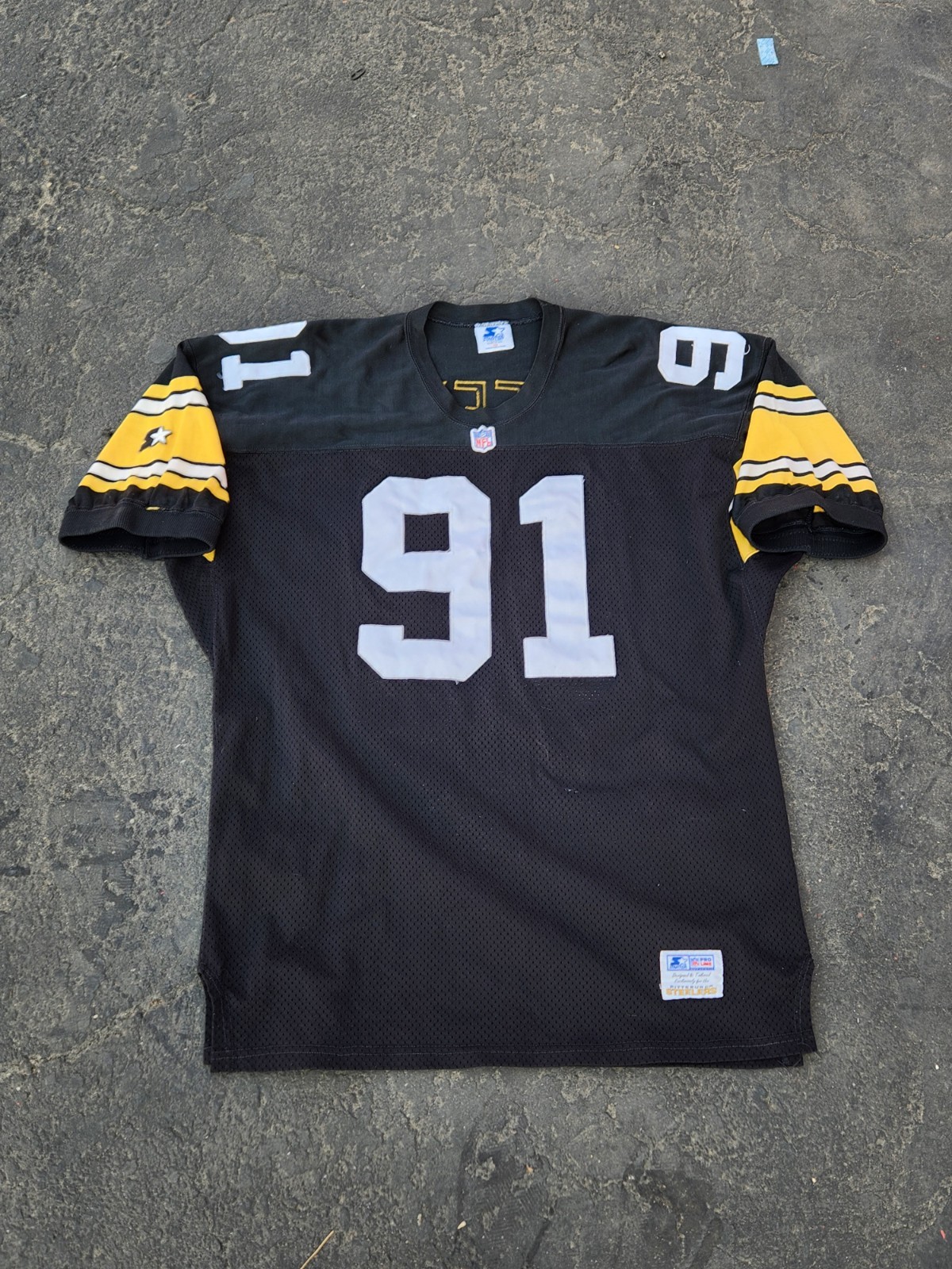 Vintage 90s Starter Pittsburg Steelers Kevin Greene  NFL Pro Line Jersey USA 48