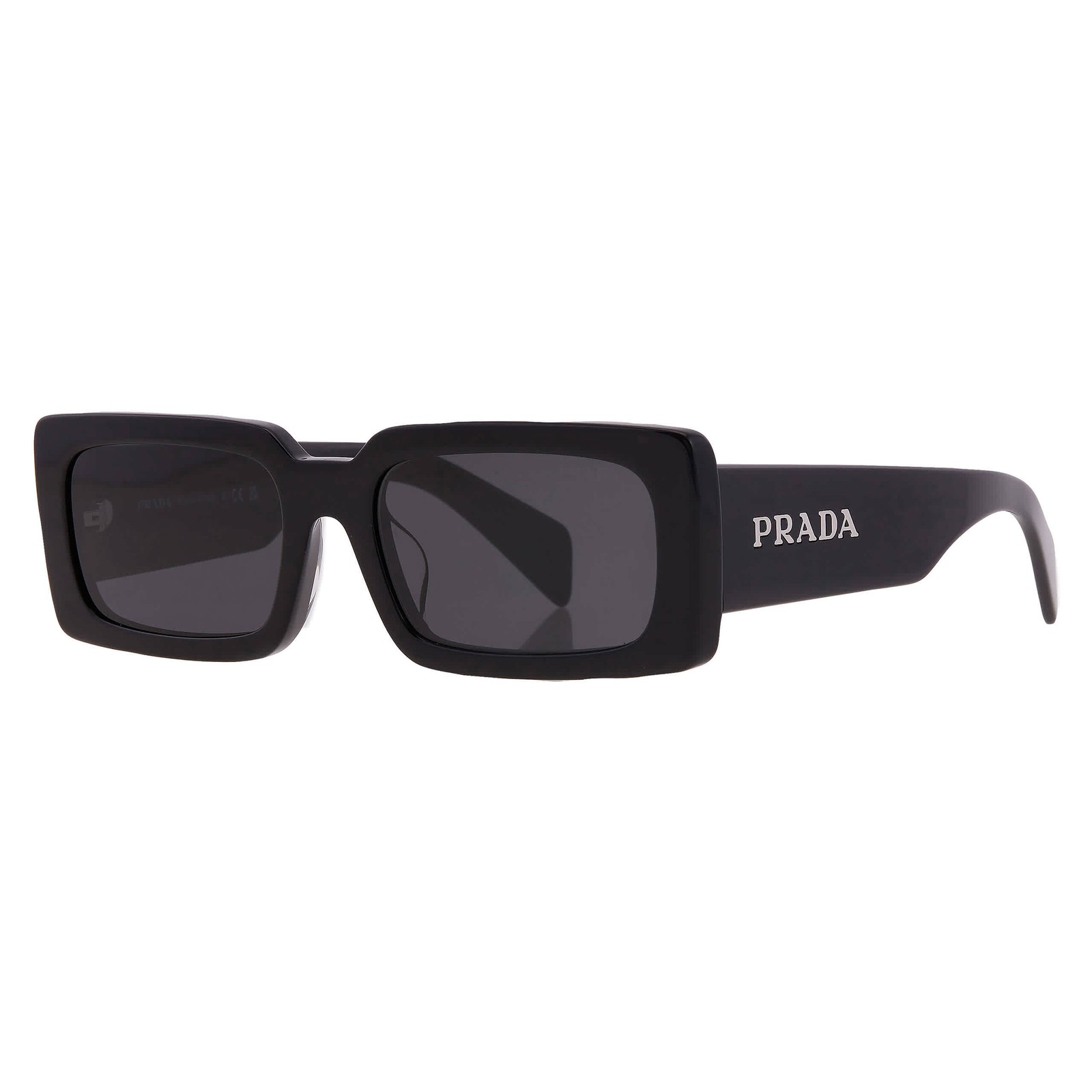 Prada Dark Grey Rectangular Ladies Eyeglasses PR A07SF 1AB5S0 54 PR A07SF 1AB5S0