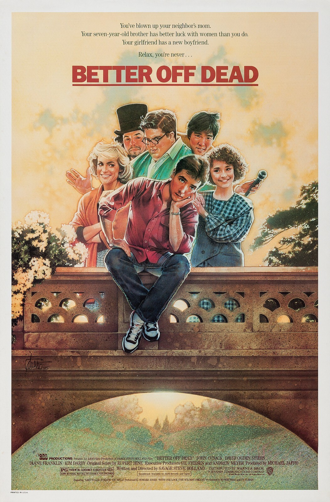 1985 Better Off Dead Movie Poster 11X17 Lane John Cusack Curtis Amrstrong 🍿 1985 Better Off Dead Movie Poster 11X17 Lane John Cusack Curtis Amrstrong 🍿