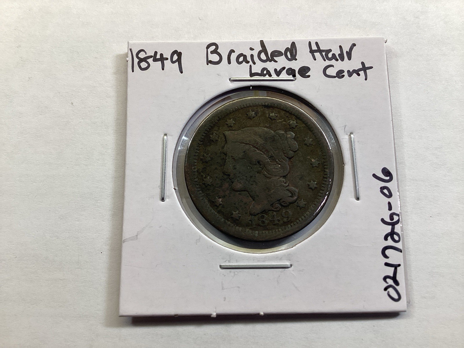 1849 Braided Hair Large Cent Early Date in Fine Condition 021726 06tk