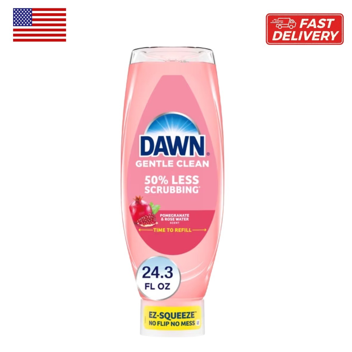 Dawn Gentle Clean EZ-Squeeze Dish Soap, Pomegranate Rose Water Scent 24.3 Fl Oz Dawn Gentle Clean EZ-Squeeze Dish Soap, Pomegranate Rose Water Scent 24.3 Fl Oz