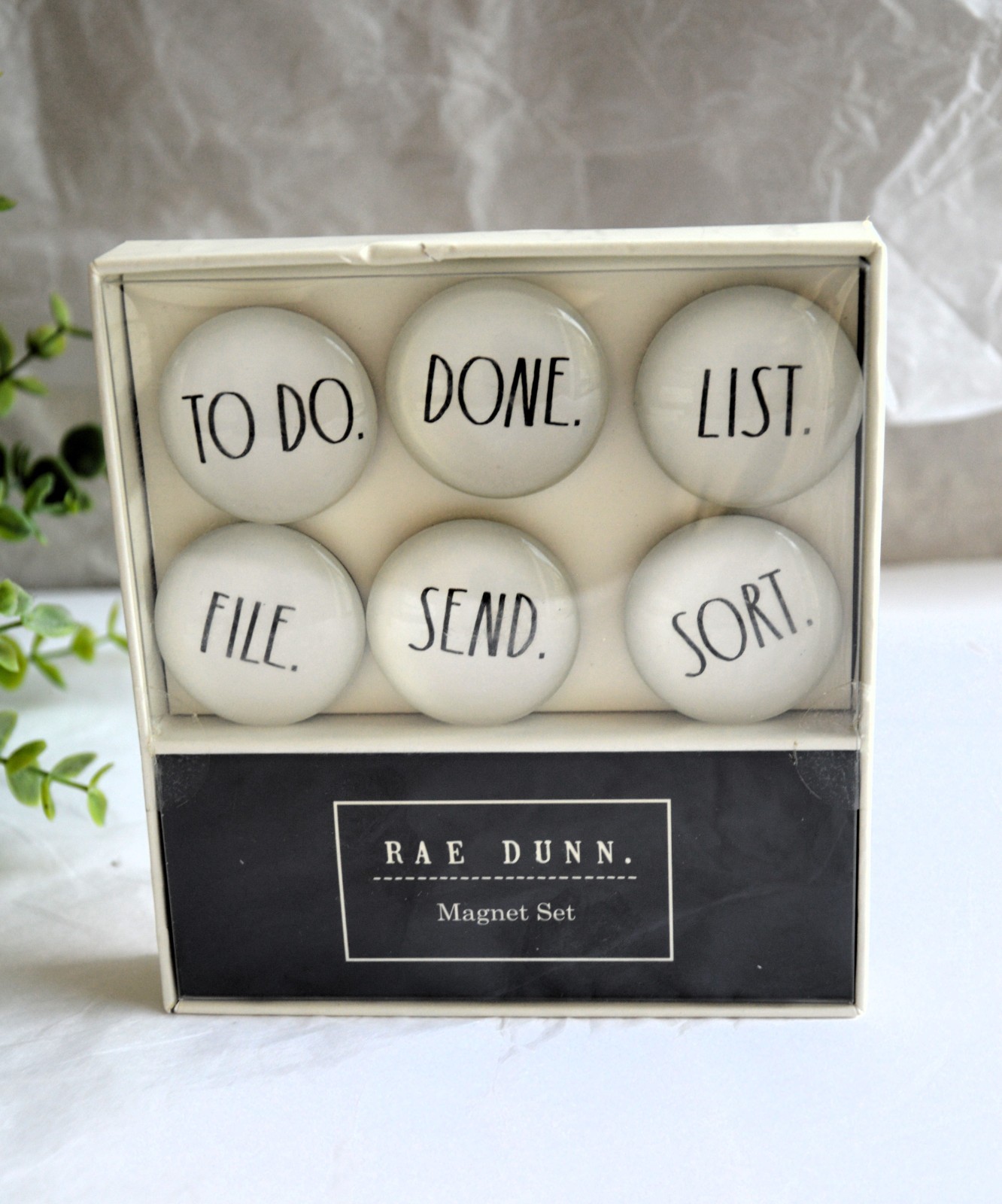 NEW RAE DUNN MAGNET SETS SIX GLASS DOME EACH – PICK ONE OR TWO
