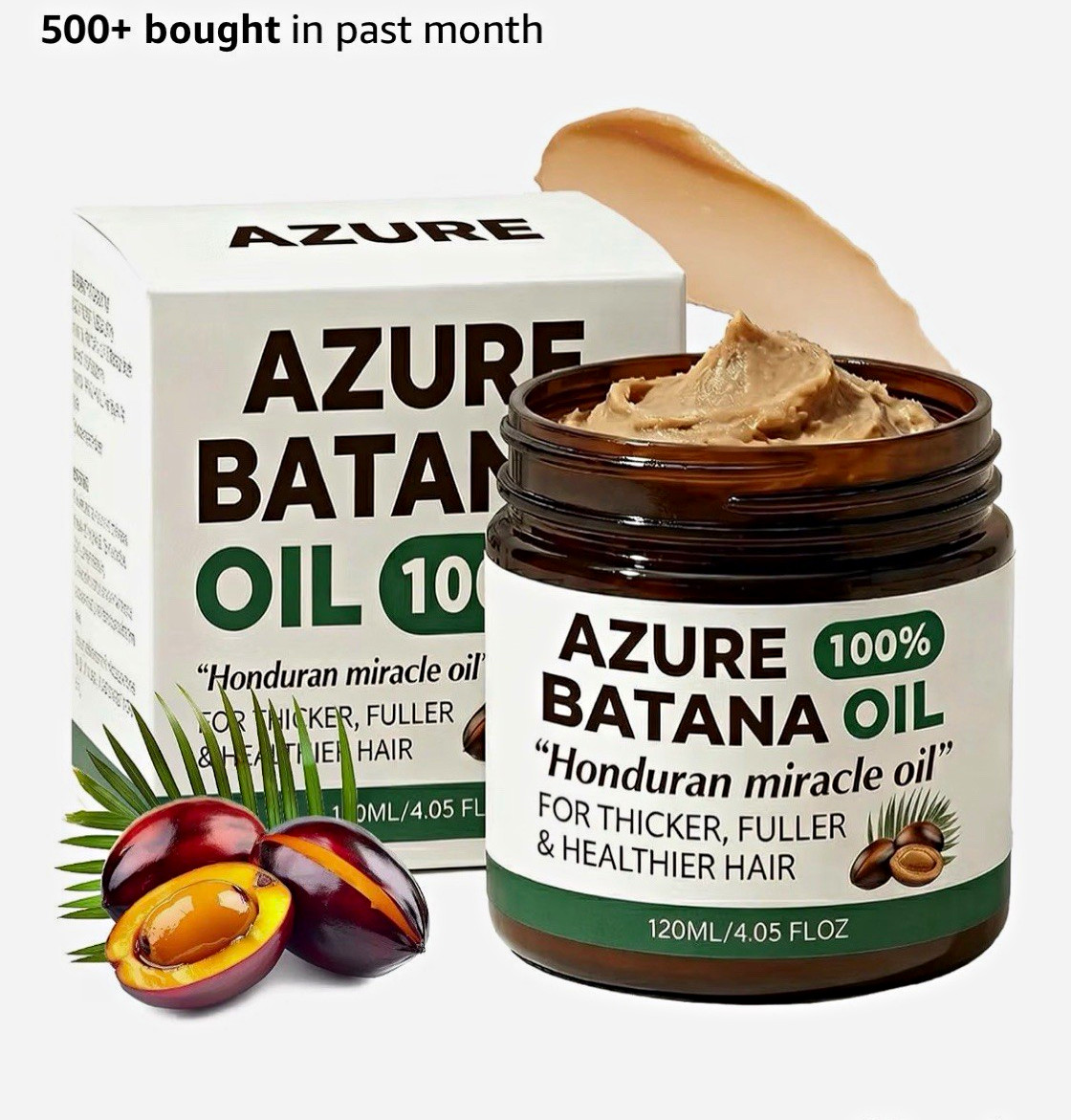 Azure Batana 100% Pure Batana Hair Oil 120 mL/4.05 fl oz Hydrating Growth Azure Batana 100% Pure Batana Hair Oil 120 mL/4.05 fl oz Hydrating Growth