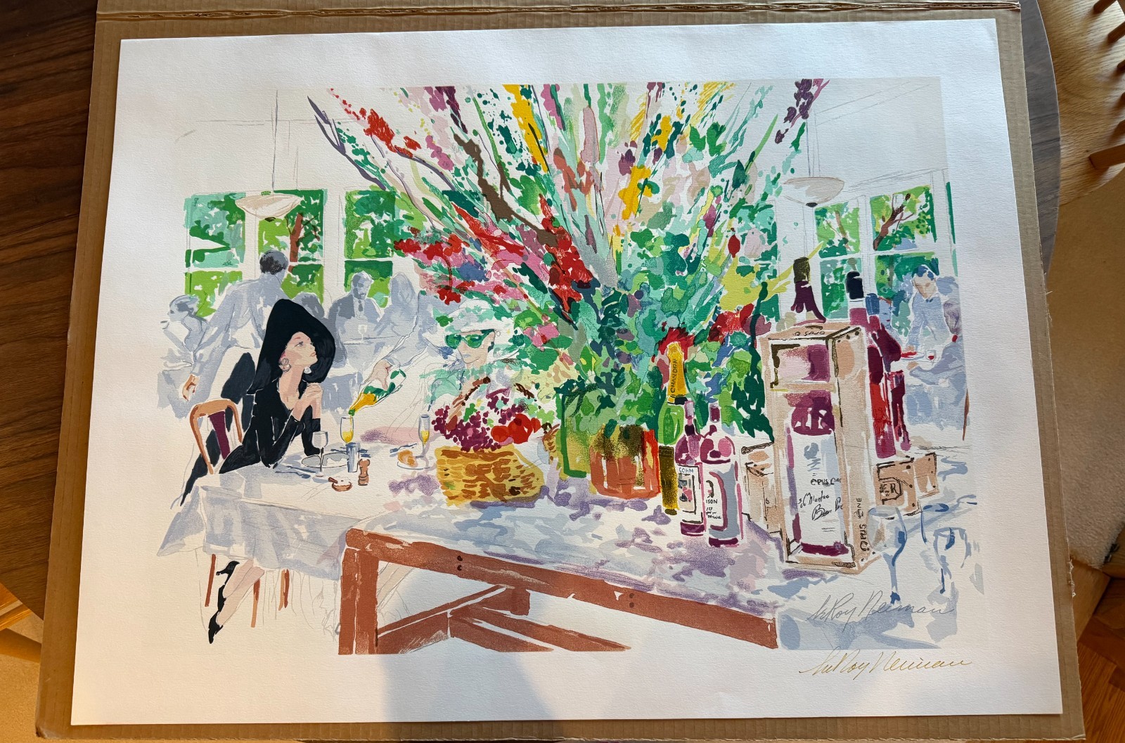 LeRoy Neiman California Cuisine Open Edition Serigraph on Paper LeRoy Neiman California Cuisine Open Edition Serigraph on Paper