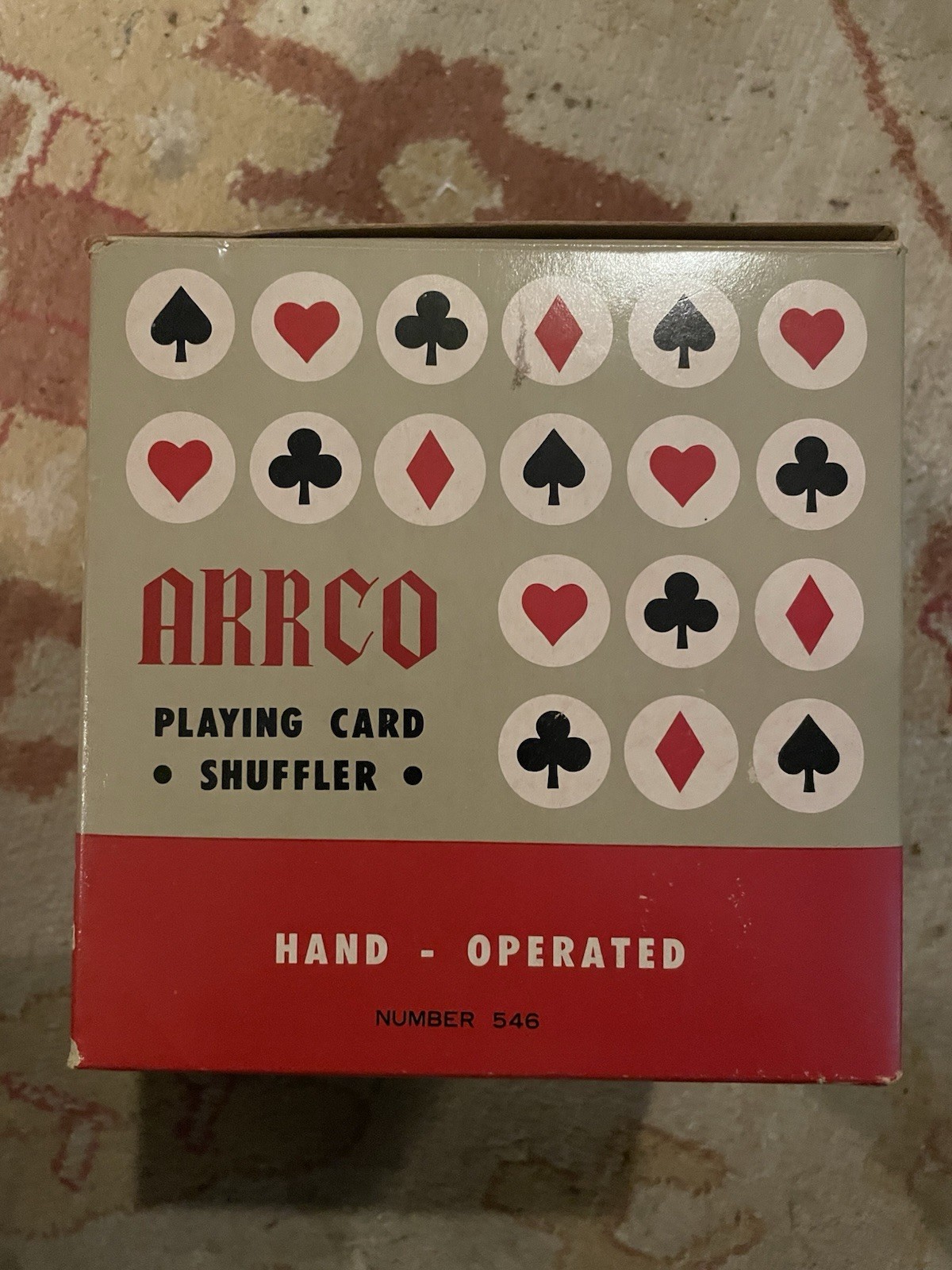 Vintage NOS Arrco Playing Card Shuffler Hand Operated