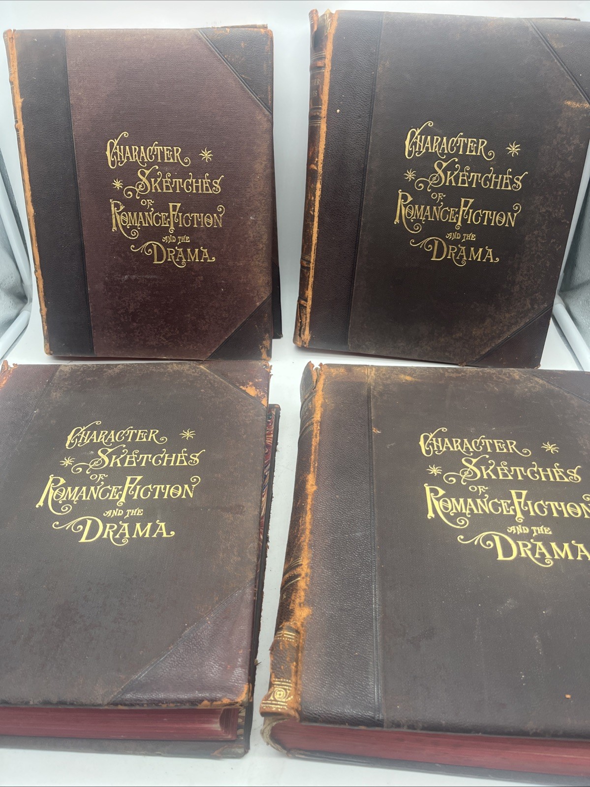 1892 Character Sketches of Romance Fiction & Drama Brewer 4 Vol Set Selmar Hess 1892 Character Sketches of Romance Fiction & Drama Brewer 4 Vol Set Selmar Hess