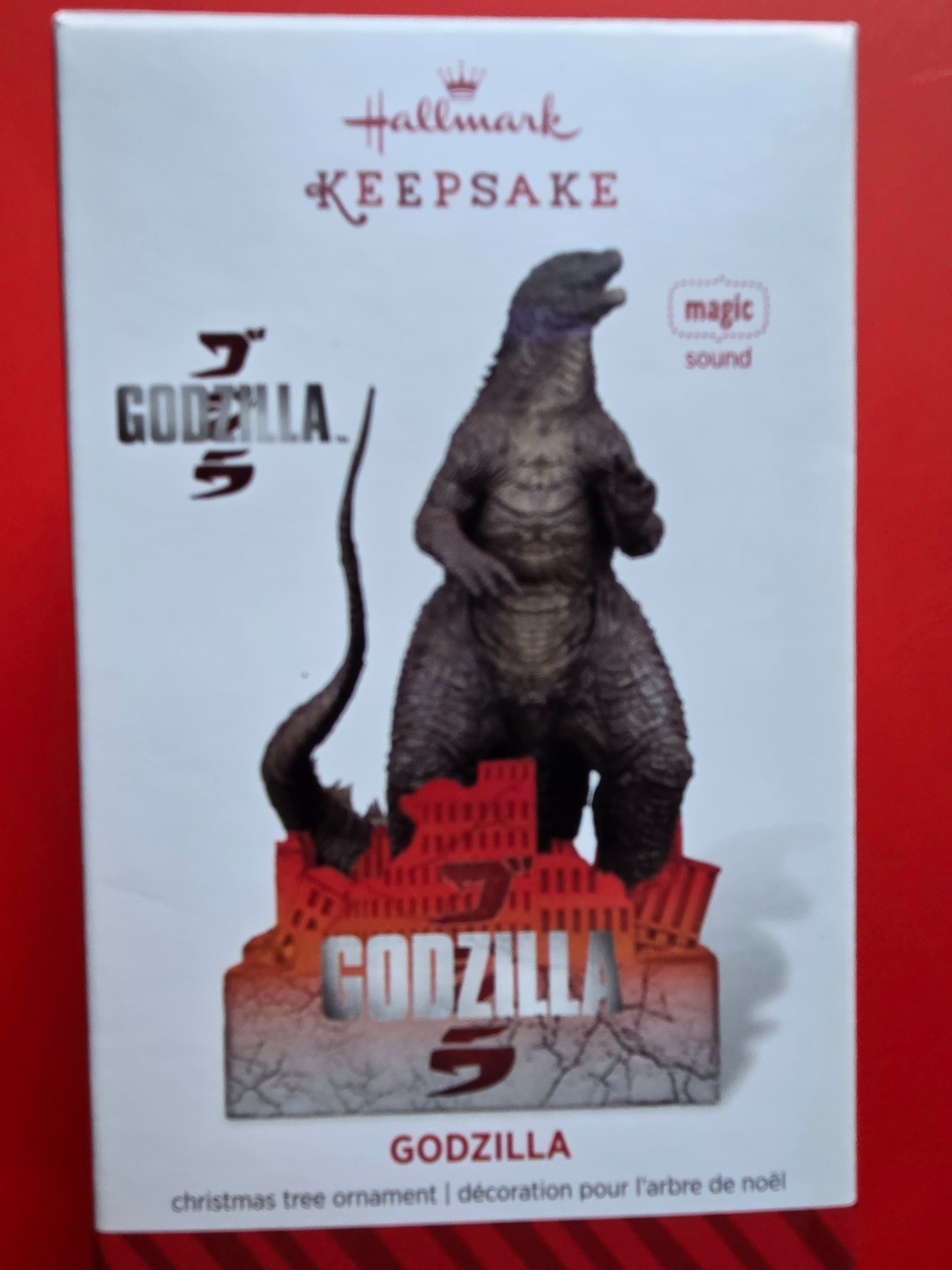 2014 Hallmark Keepsake Godzilla Magic Ornament Magic Sound New Open Box 2014 Hallmark Keepsake Godzilla Magic Ornament Magic Sound New Open Box