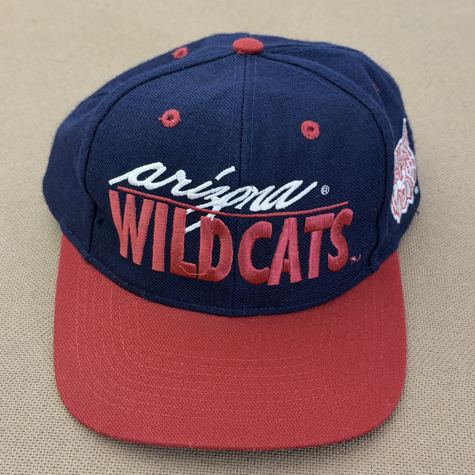 Vintage Arizona Wildcats Hat Cap Snap Back Mens One Size Blue Red NCAA The Game