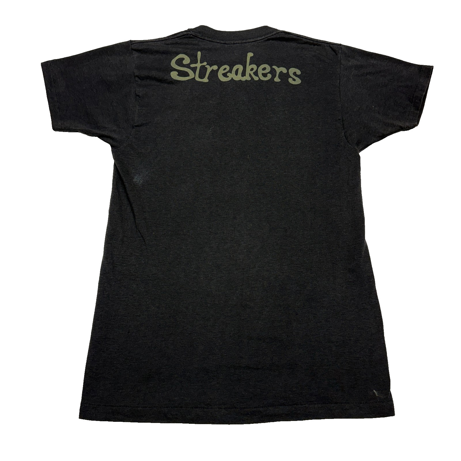 Vintage Streakers Tee Shirt Mens Medium Black Single Stitch High School USA 80s Vintage Streakers Tee Shirt Mens Medium Black Single Stitch High School USA 80s