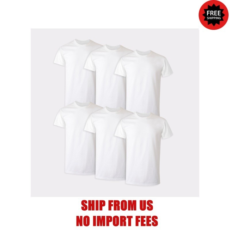 Hanes Men\'s Value Pack White Crew T-Shirt Undershirts, 6 Pack, Size:M Hanes Men\'s Value Pack White Crew T-Shirt Undershirts, 6 Pack, Size:M