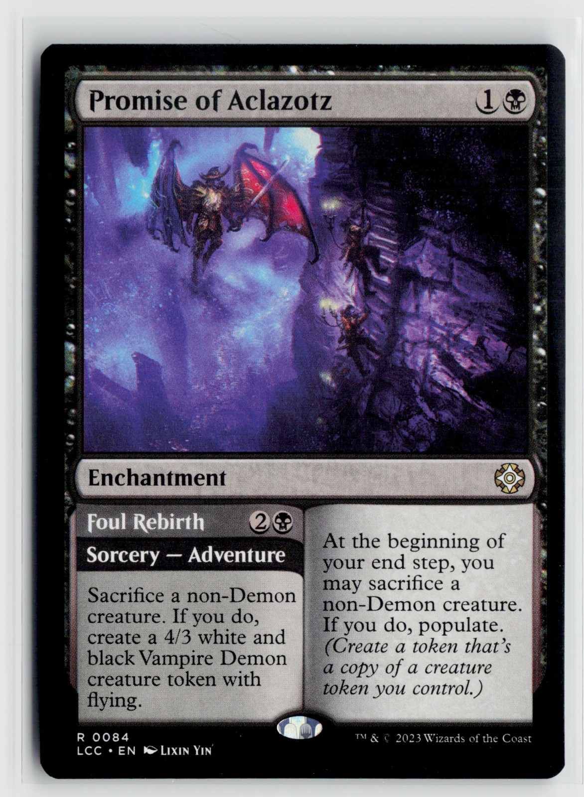 MTG Promise Of Aclazotz x1 NM LCC The Lost Caverns Of Ixalan Commander 0084