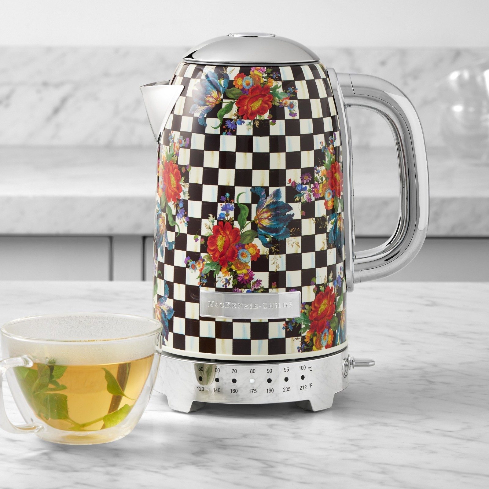 MacKenzie-Childs Courtly Flower Market Electric Kettle, No Import Fees