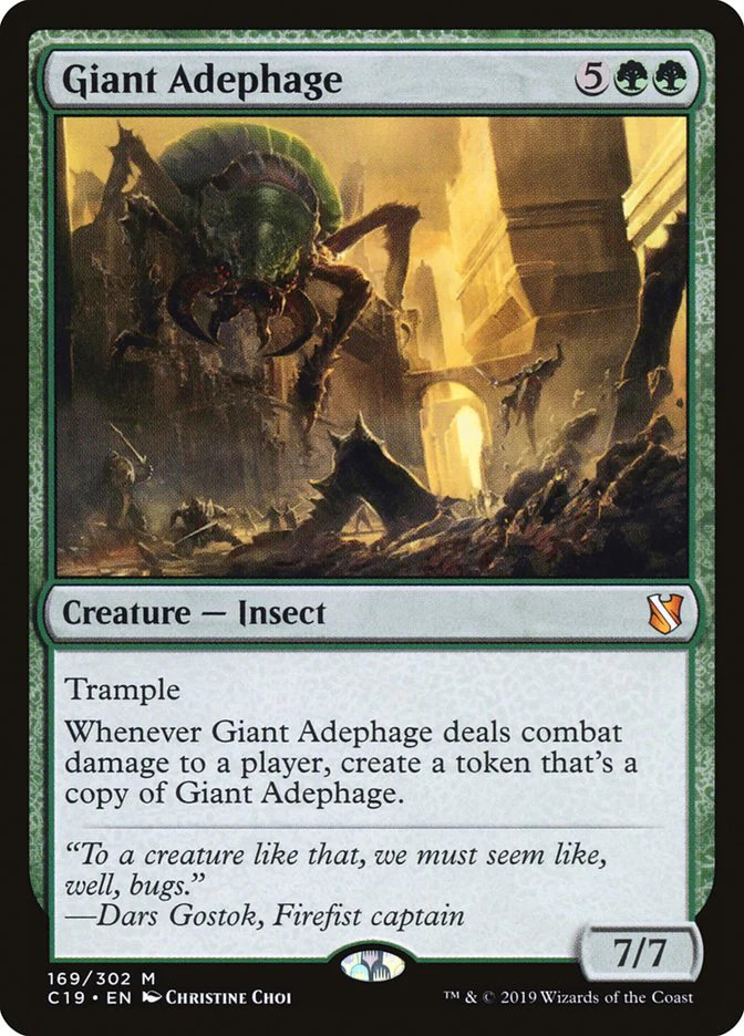 MTG Giant Adephage [Commander 2019] Lightly Played Magic