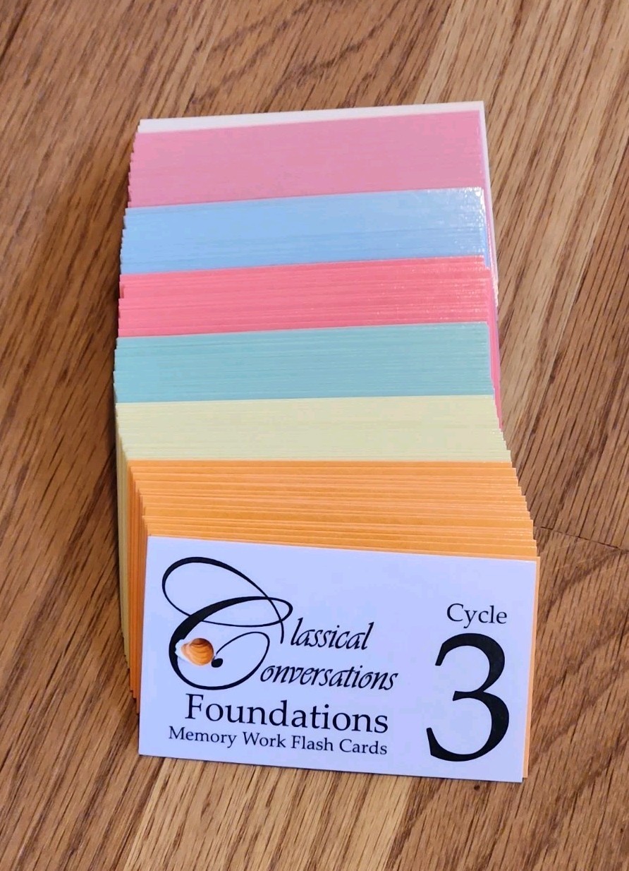Classical Conversations Foundations Cycle 3   Memory Work Flash Cards