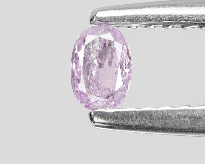 0.14ct Natural Purple Pink Diamond Oval Cut – SI1 Excellent Luster - EYE CLEAN