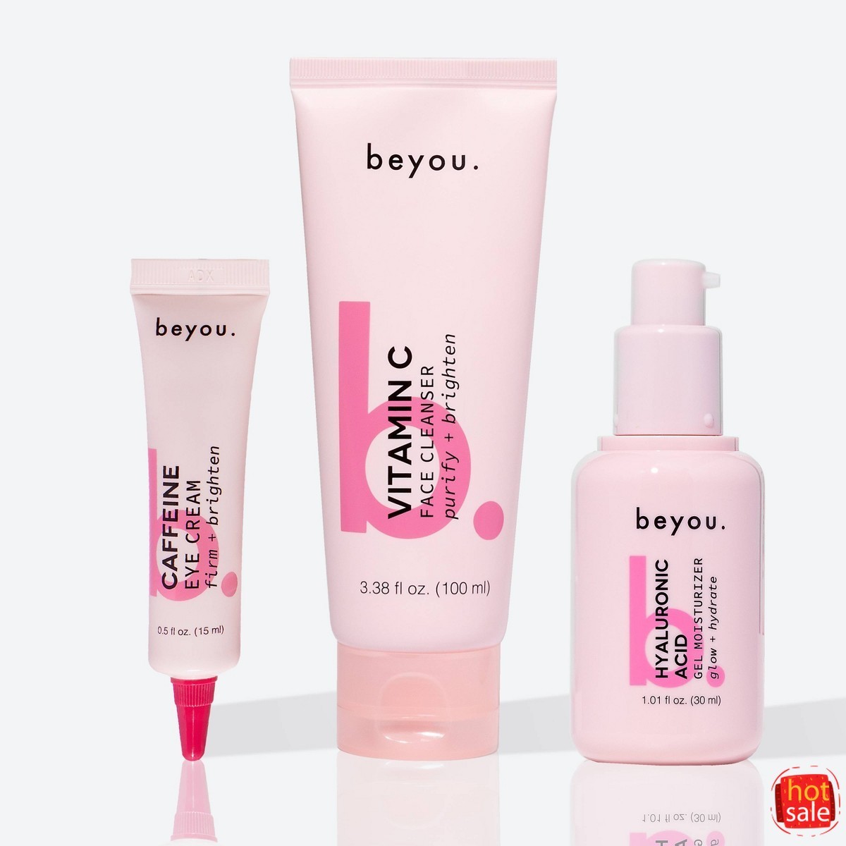 Beyou. All Day Glow Set - 4.89 fl oz/3ct 3-Piece Skincare Set, Paraben-Free