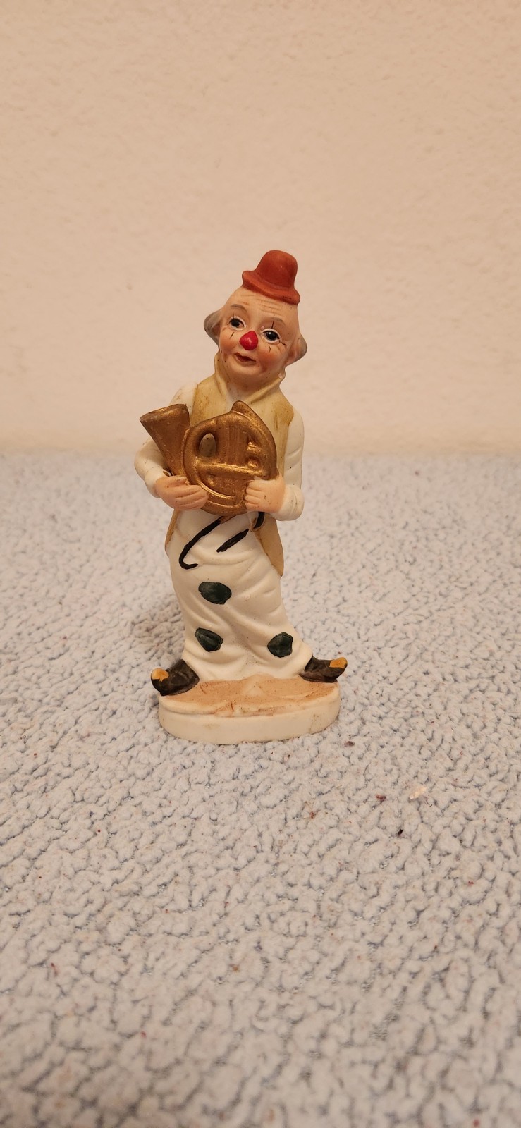 vintage ceramic/porcelain clown musician