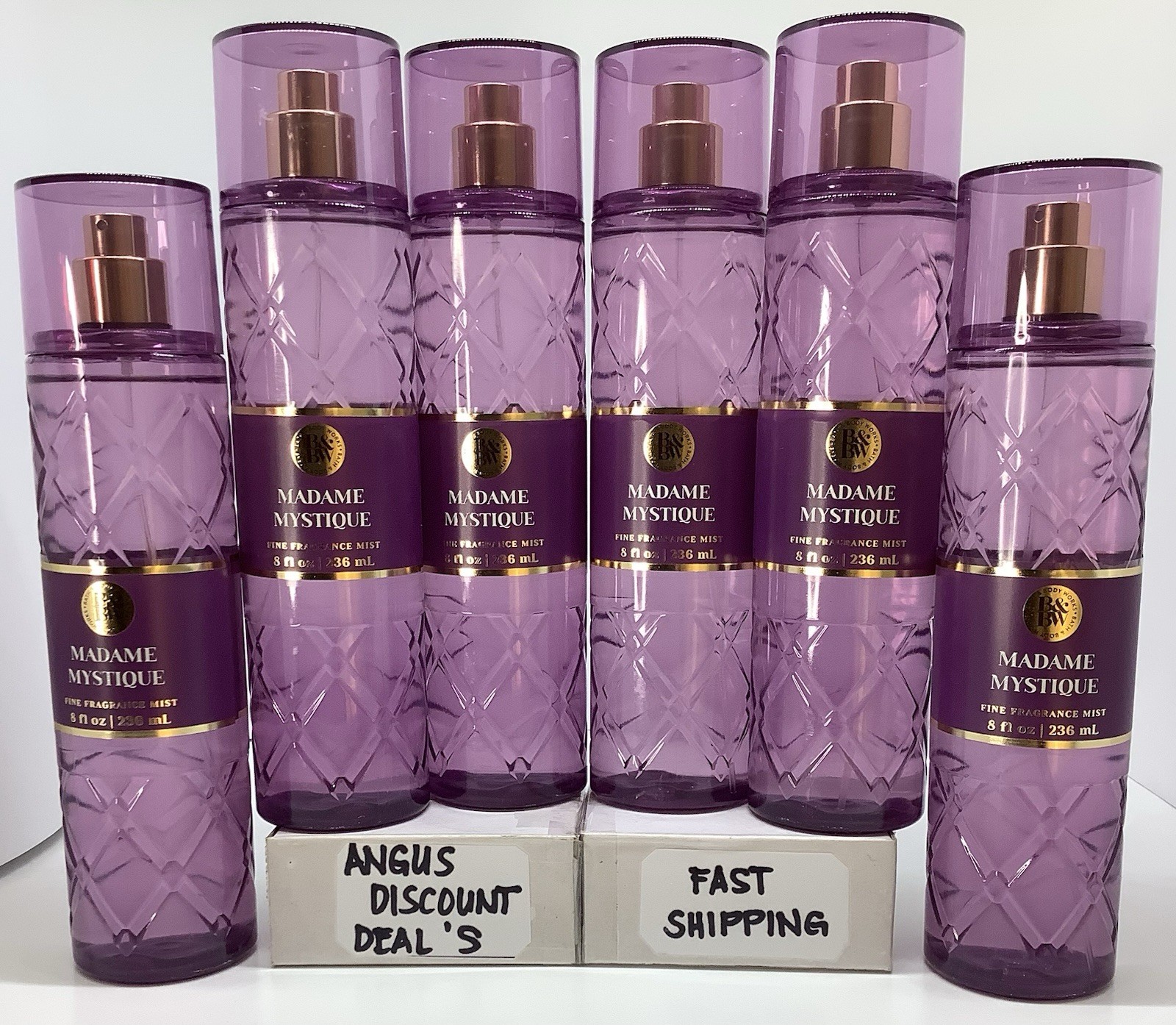 BATH & BODY WORKS 6PCS MADAME MYSTIQUE FINE FRAGRANCE MIST 8oz, NEW