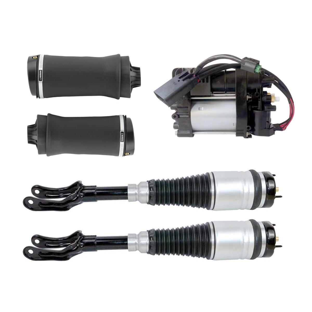 For 2011-15 Jeep Grand Cherokee 5X Front Rear Air Suspension Struts + Compressor